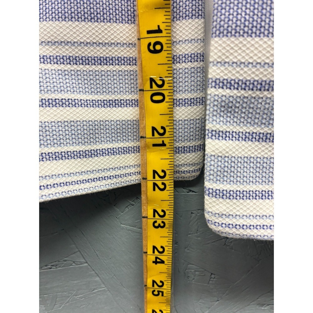 Talbots Biscay Open-Front Jacket Women's 8P Blue White Striped Blazer Office - Picture 9 of 10